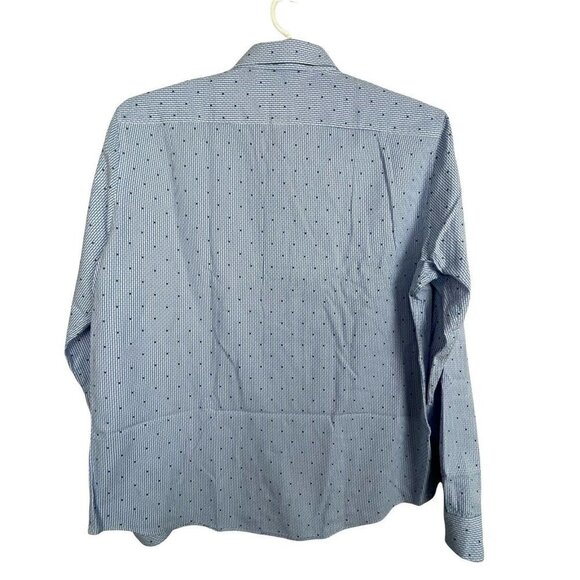 Ben Sherman Slim Fit Long‎ Sleeve Button Up Blue White Check Men's XL 17 36/37 - Picture 5 of 7